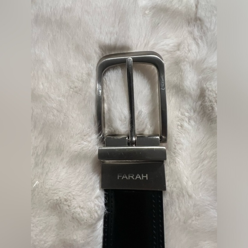 Farrah men’s black leather belt